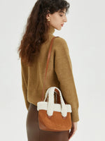 Load image into Gallery viewer, Smting suede small bucket bag
