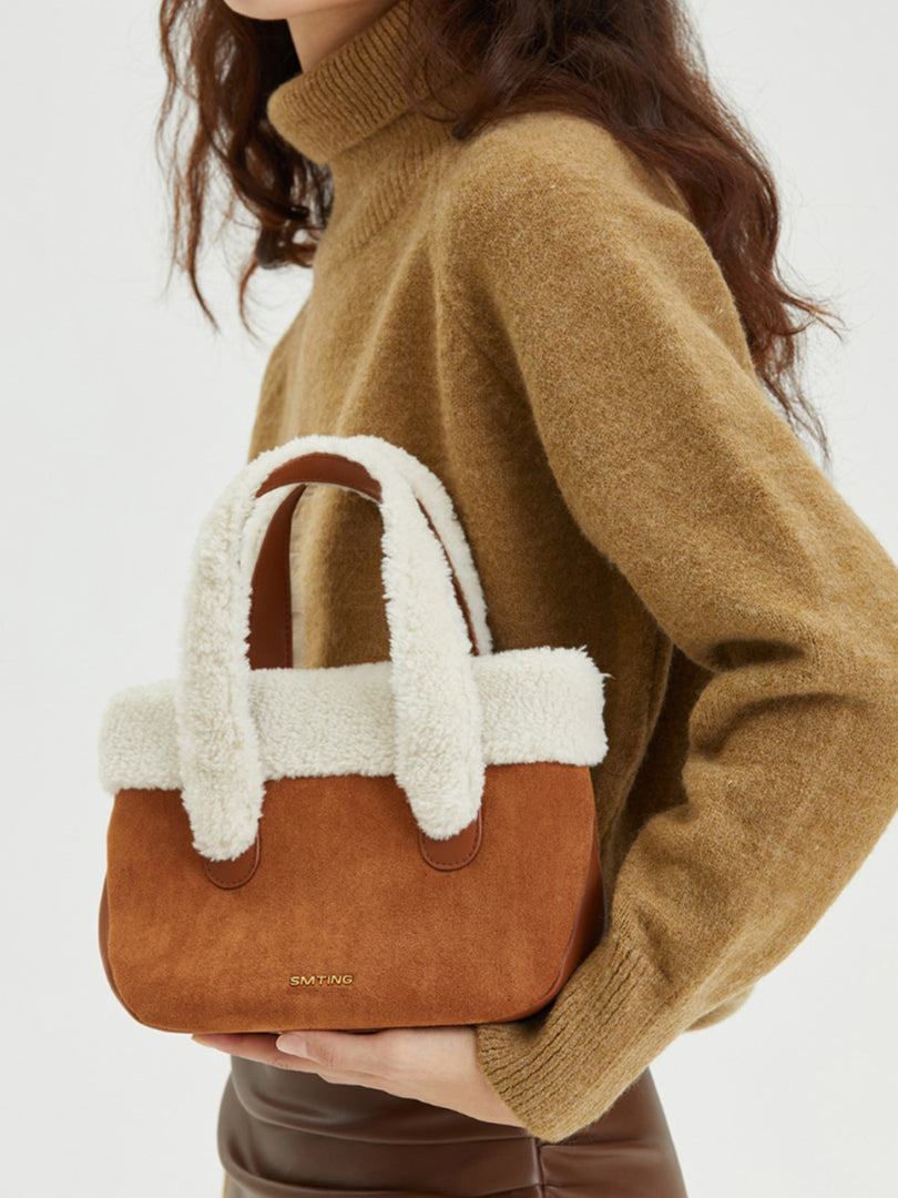 Smting suede small bucket bag