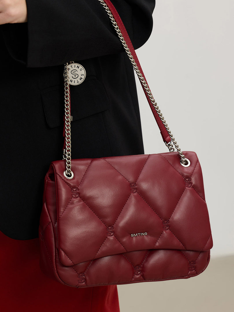 Smting Medium Quilted Chain Flap Bag