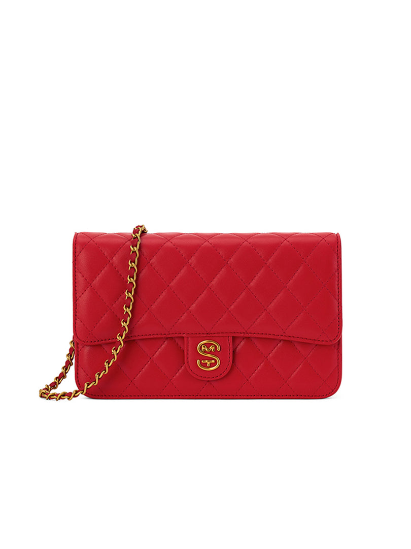 Smting Quilted Chain Mini Flap Bag