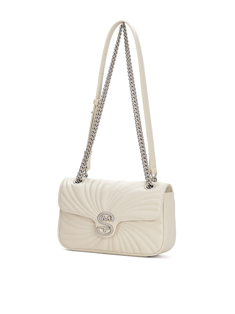 Smting leather chain flap bag