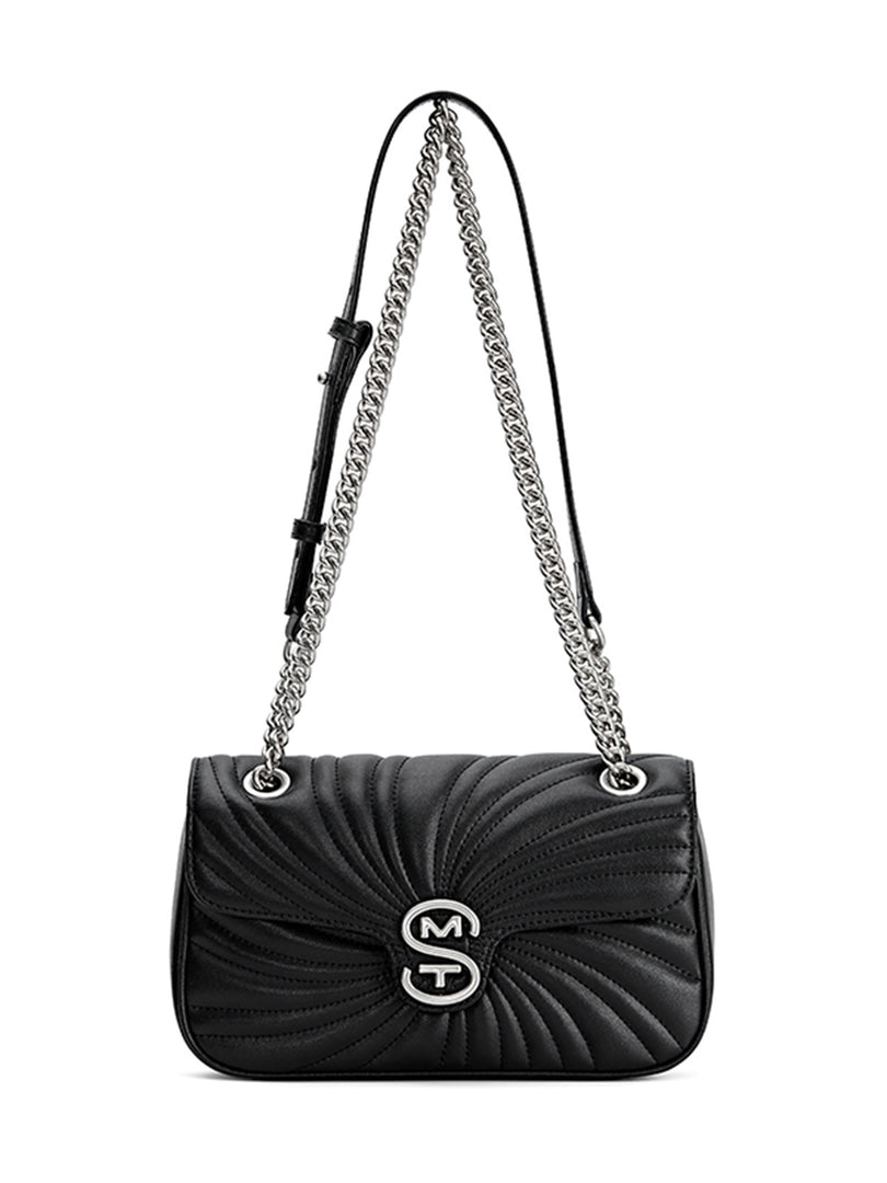 Smting leather chain flap bag