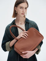 Load image into Gallery viewer, Smting leather hobo handbag with zipper

