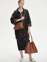 Load image into Gallery viewer, Leather Shopper Tote Bag Smting
