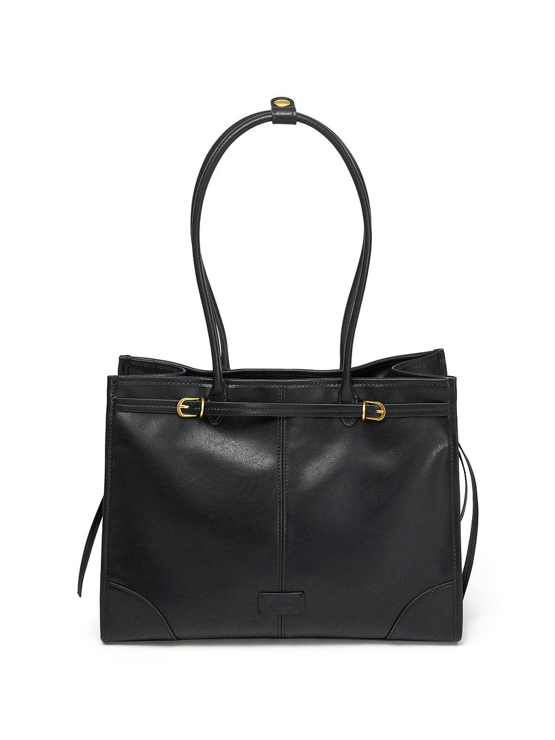 Tote Zippered Leather Bag Smting