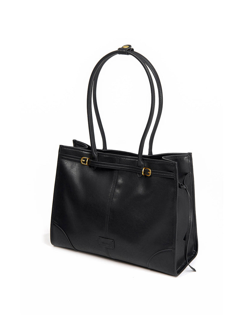 Tote Zippered Leather Bag Smting